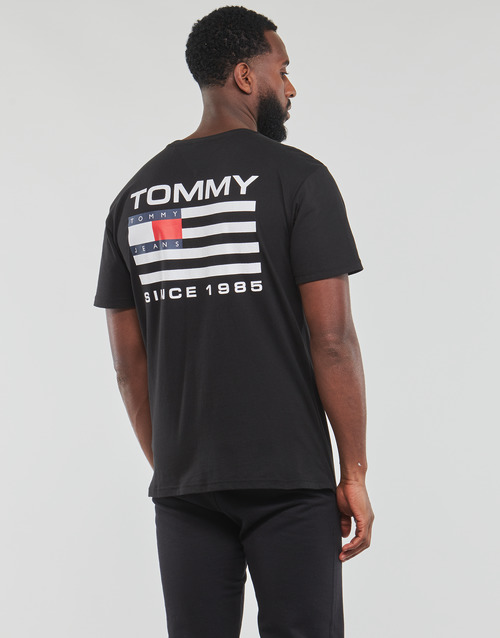 Tommy Jeans - TJM CLSC RWB BACK LOGO TEE - Noir