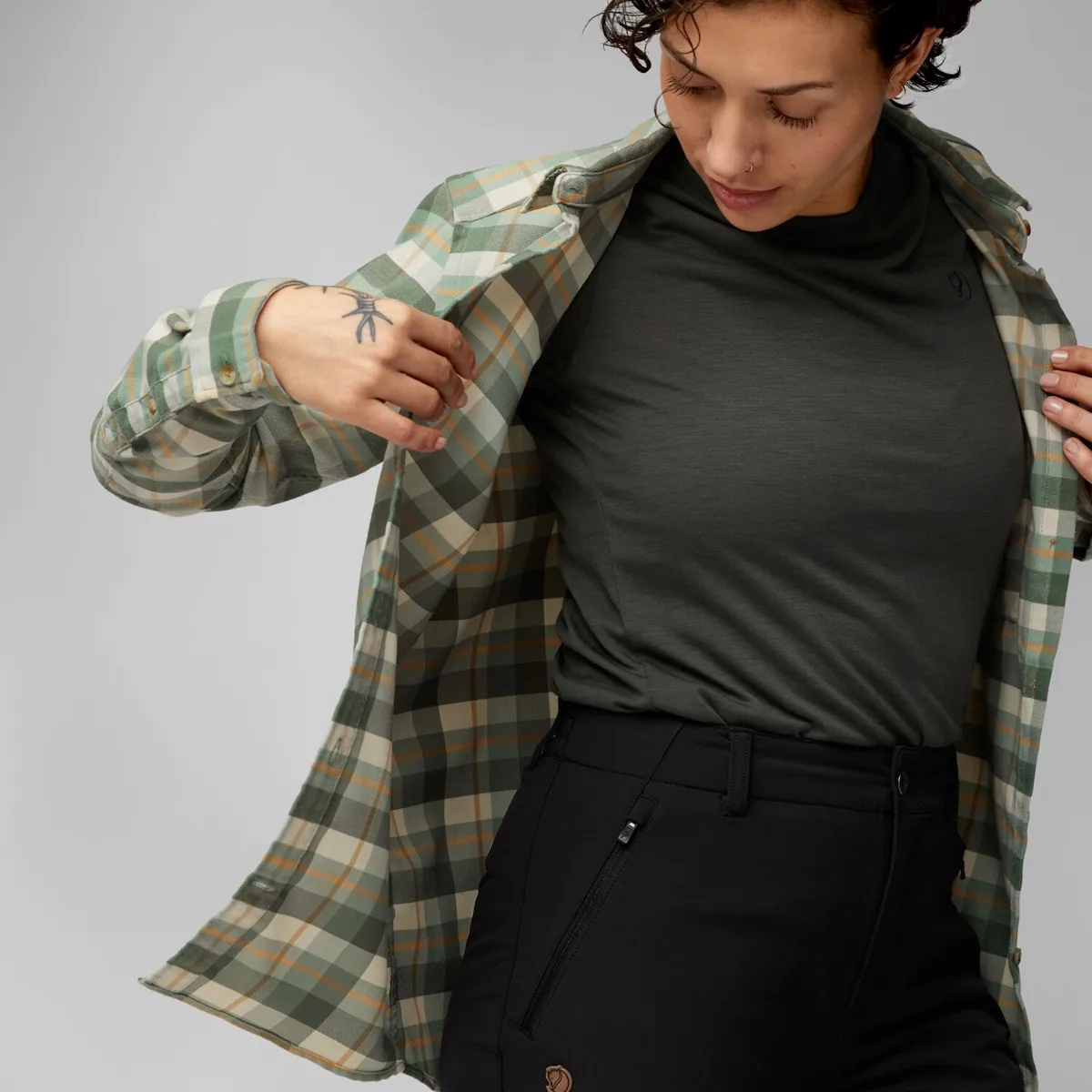 Fjällräven Singi Fjäll Shirt W Patina Green-Chalk White