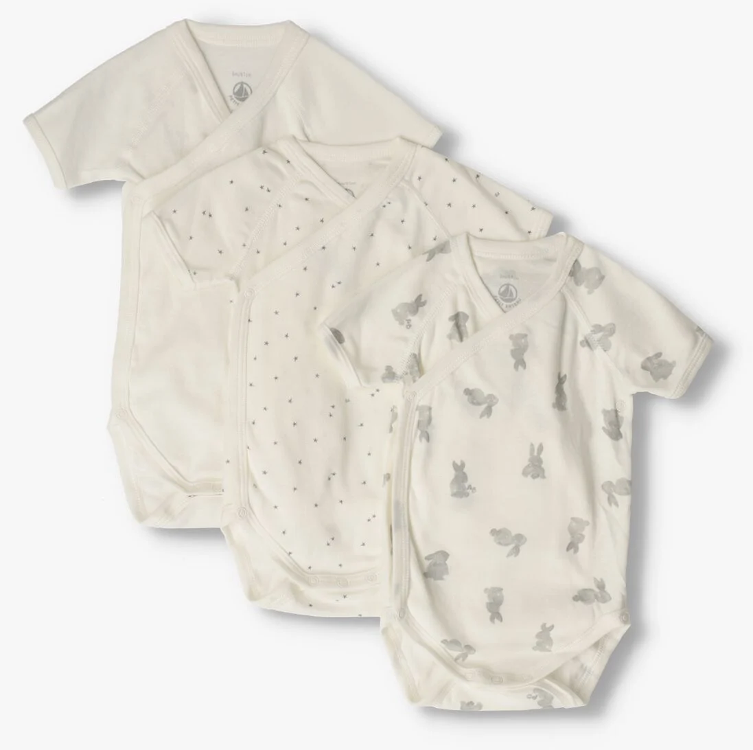 PETIT BATEAU witte petit bateau  3 bodies naiss mc