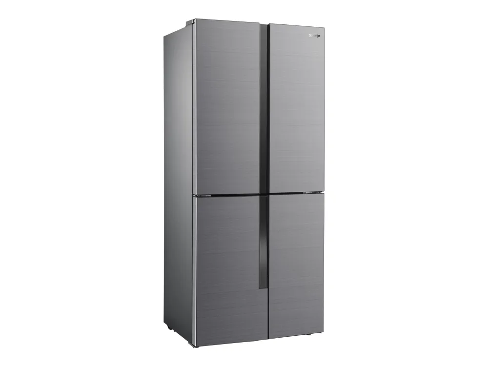 Gorenje NRM8182MX - Køleskab/fryser - side-by-side - bredde: 79.4 cm - dybde: 64.3 cm - højde: 181.6 cm - 427 liter - Klasse E - rustfrit stål