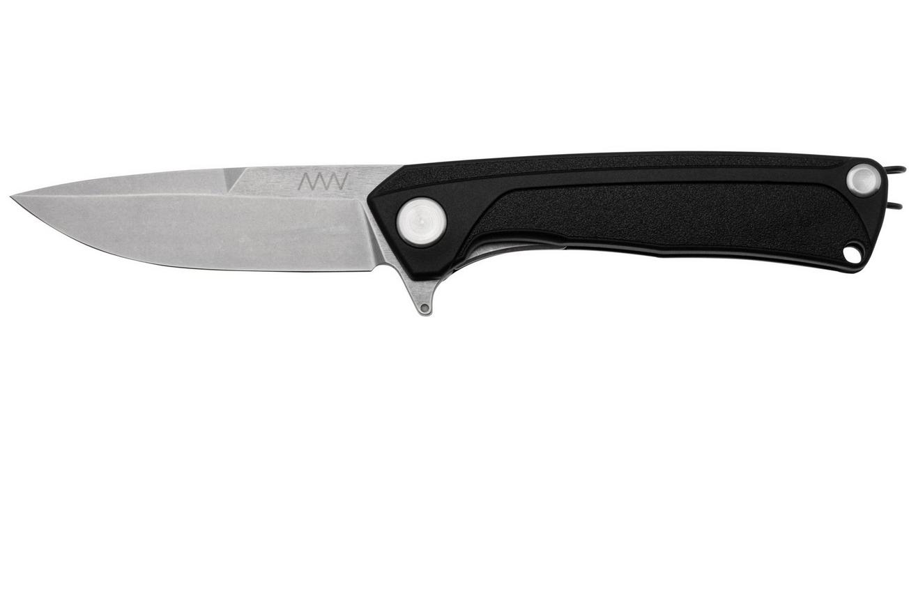 ANV Knives Z100 BB VZ100-051 Stonewashed Sleipner, Black GRN, zakmes