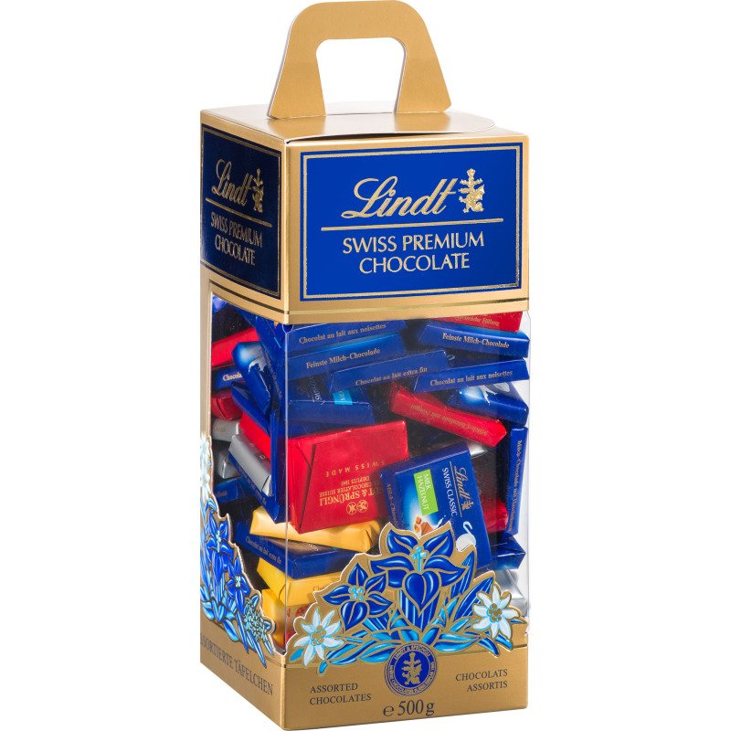 Napolitains Swiss Premium Chocolate Lindt - Boite de 500 g - 76 pièces