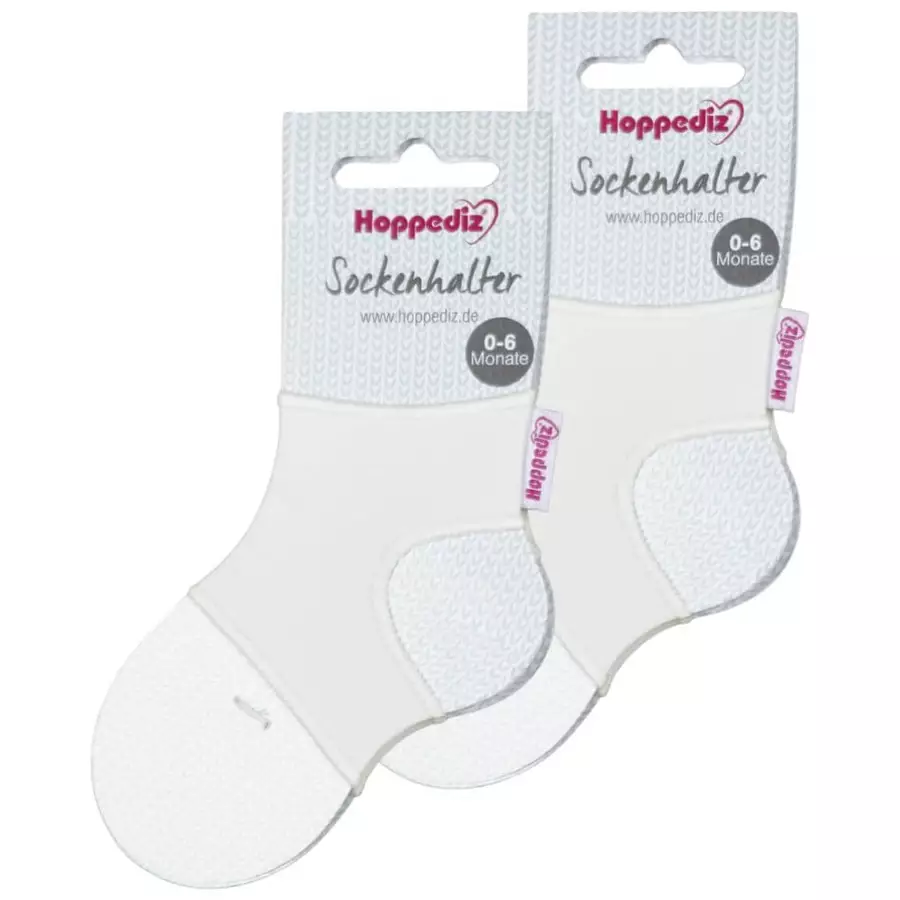 Hoppediz Babysocken Sockenhalter 2-er Set creme
