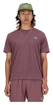 Maillot manches courtes New Balance Athletics Run Violet Homme