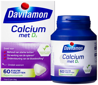 Davitamon Calcium Met Vitamine D Kauwtabletten Multiverpakking 3x60KTB