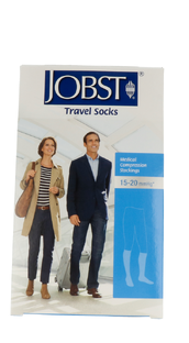 Jobst Travel Socks Zwart 37-38 1PR
