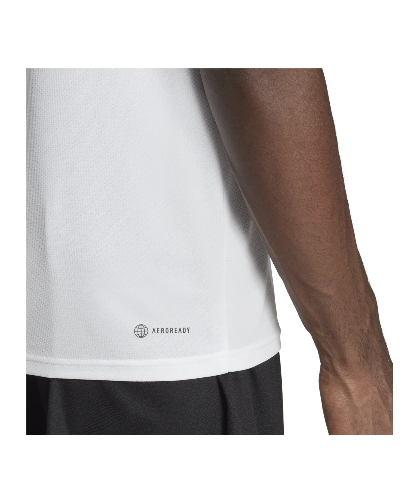 adidas Base 3-Stripes T-Shirt Weiss Schwarz