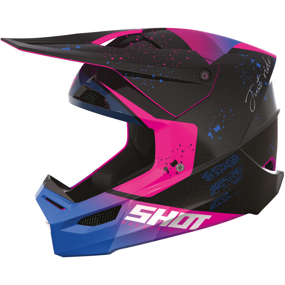 Shot - Casque enfant Furious Kid Matrix Noir / Rose / Bleu / Brillant