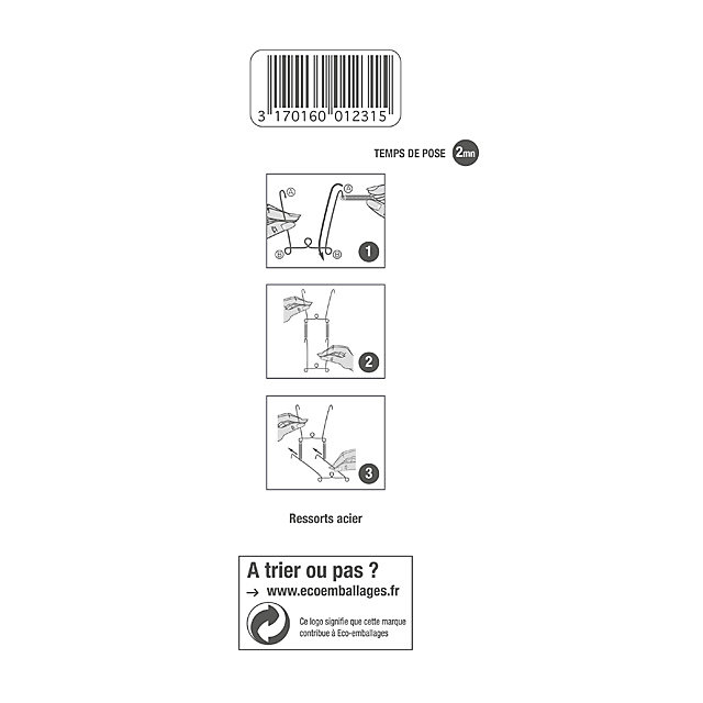 lot de 2 fixe-assiettes en métal taille 1 pour assiettes Ø 15 à 20 cm