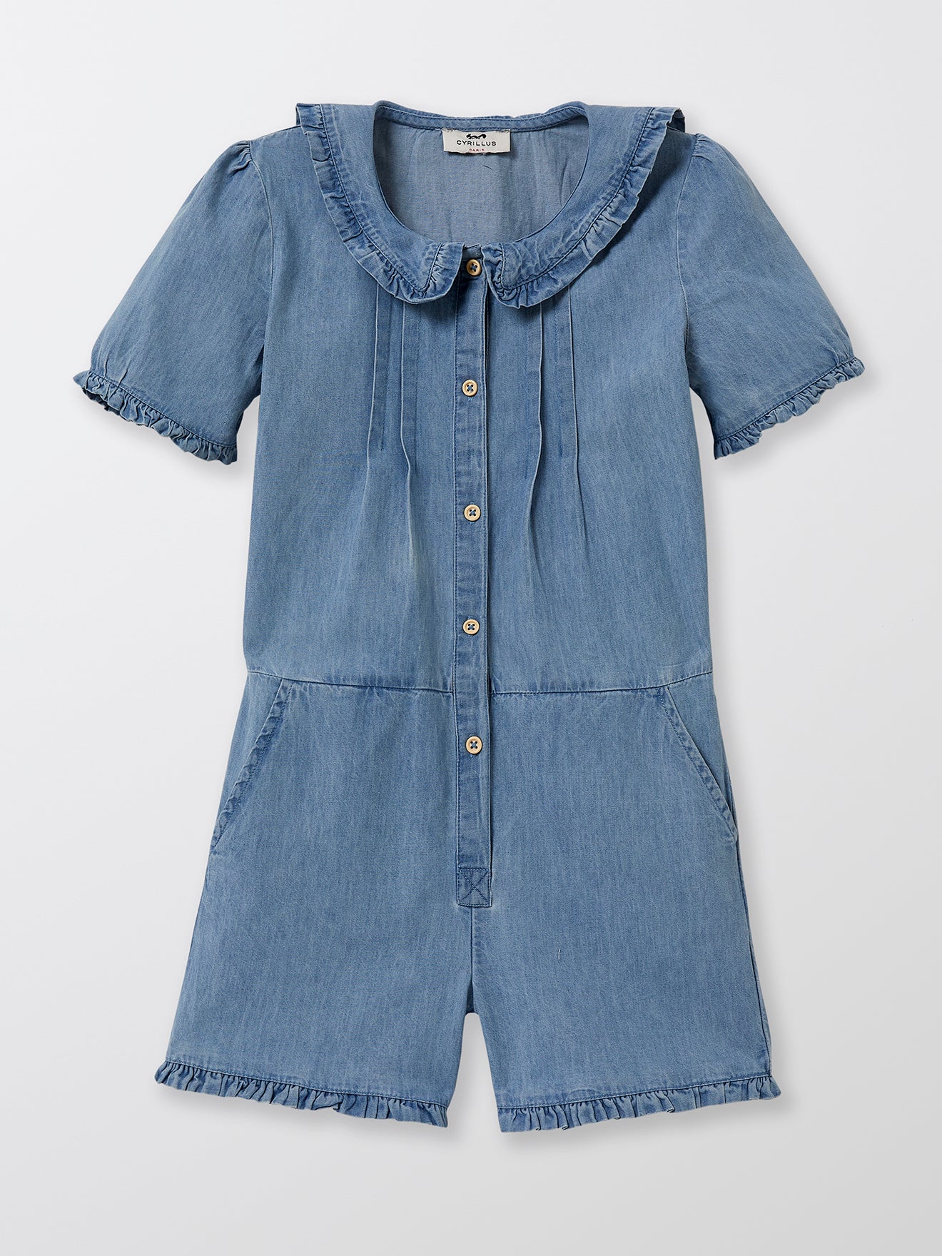 Combi-short Fille en denim light