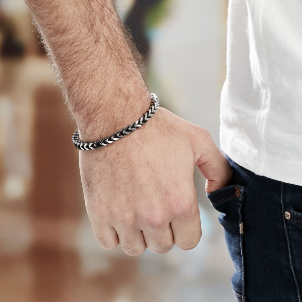 Bracelet Manuel Acier Blanc