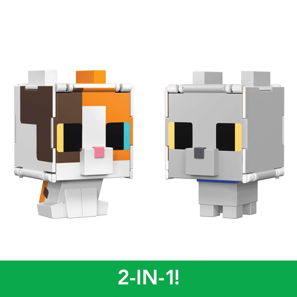 Minecraft 2-in-1 Calico-Katze und Britisch Kurzhaar Katze Flippin Figuren