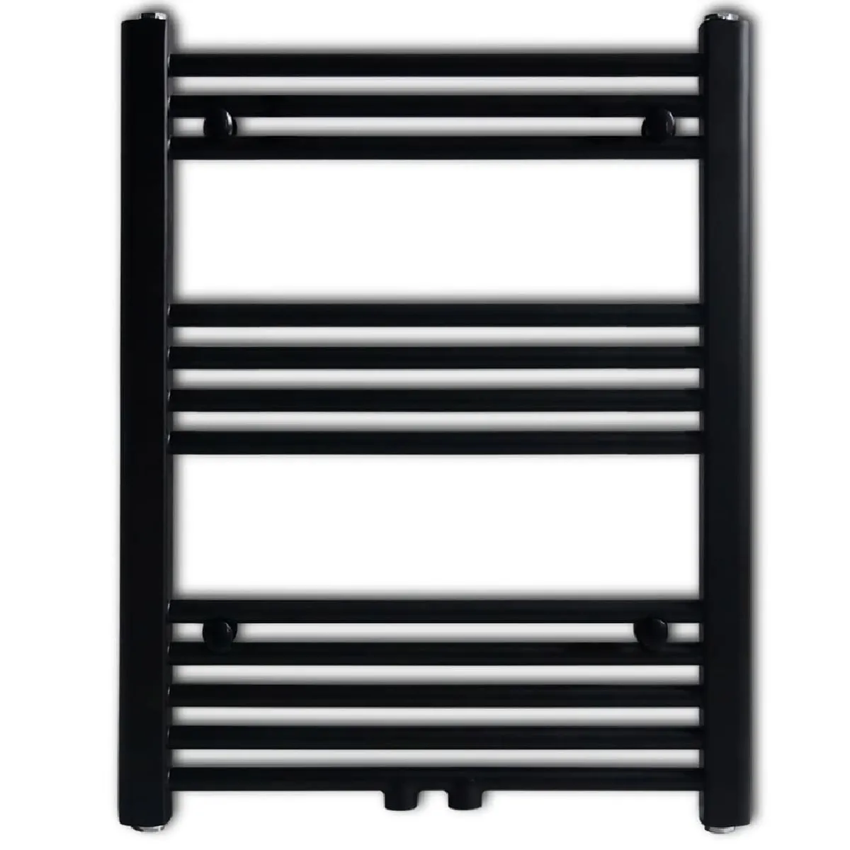 vidaXL Sèche-Serviettes Eau Chaude - Noir