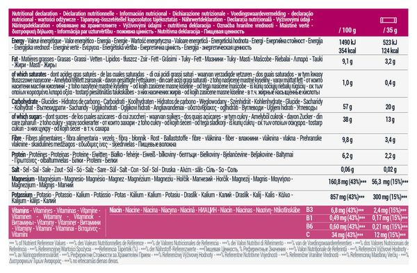 Barres énergétiques Dattes Decathlon Nutrition Fruits rouges - 10x35g