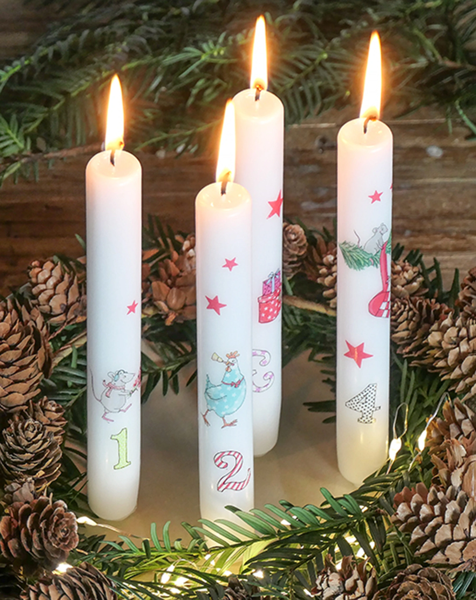 Klebetattoos WEIHNACHTSMÄUSE in bunt