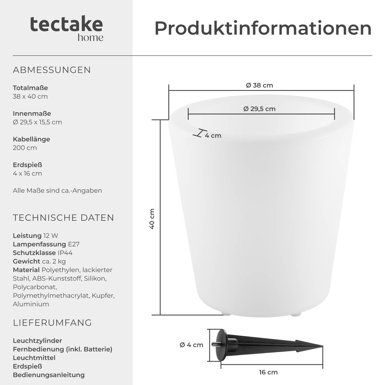 Leuchtzylinder Luminous Curve Cooler