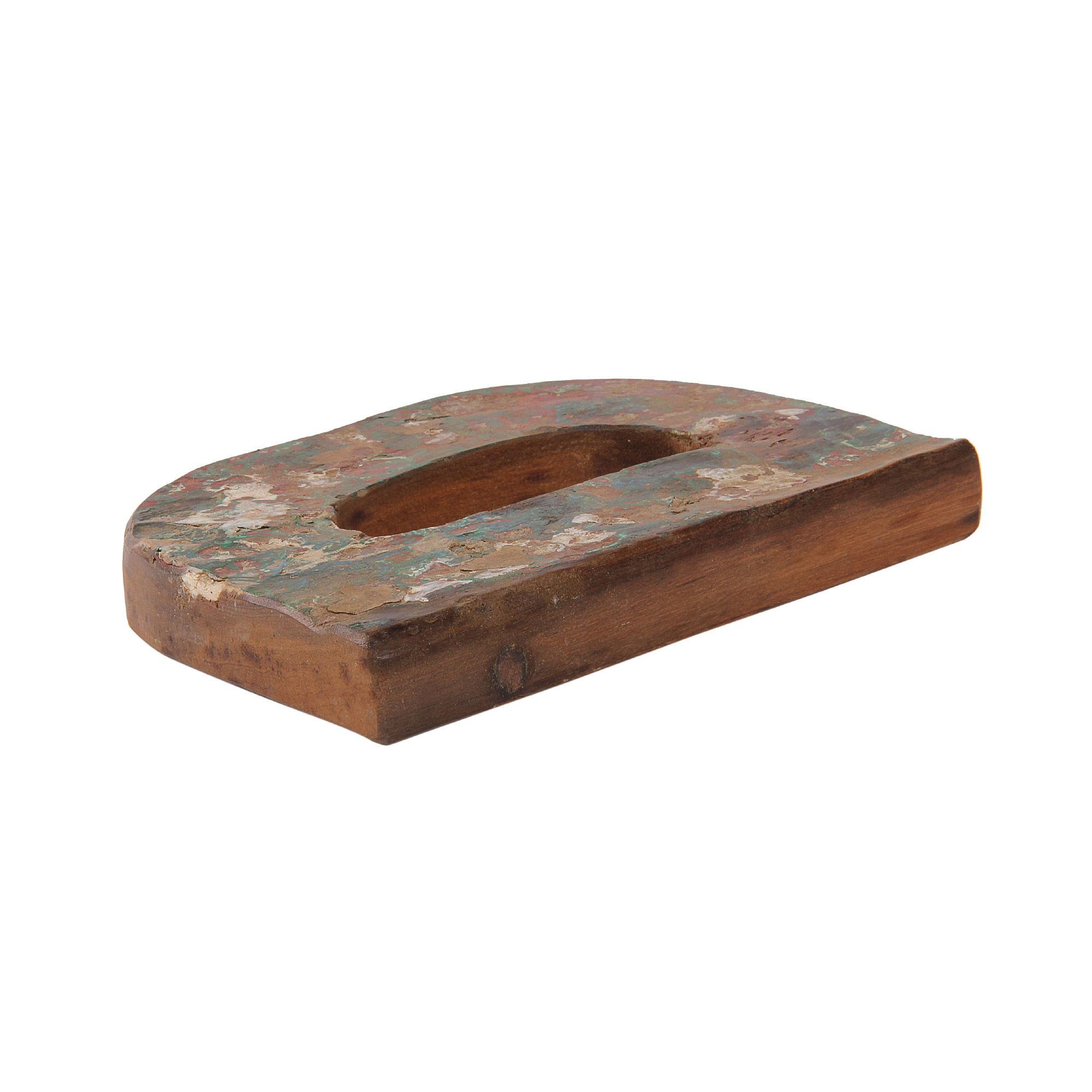 Holzbuchstabe 'D', mehrfarbig, T 2,5 cm, B 13 cm, H 19 cm von fischer's lagerhaus