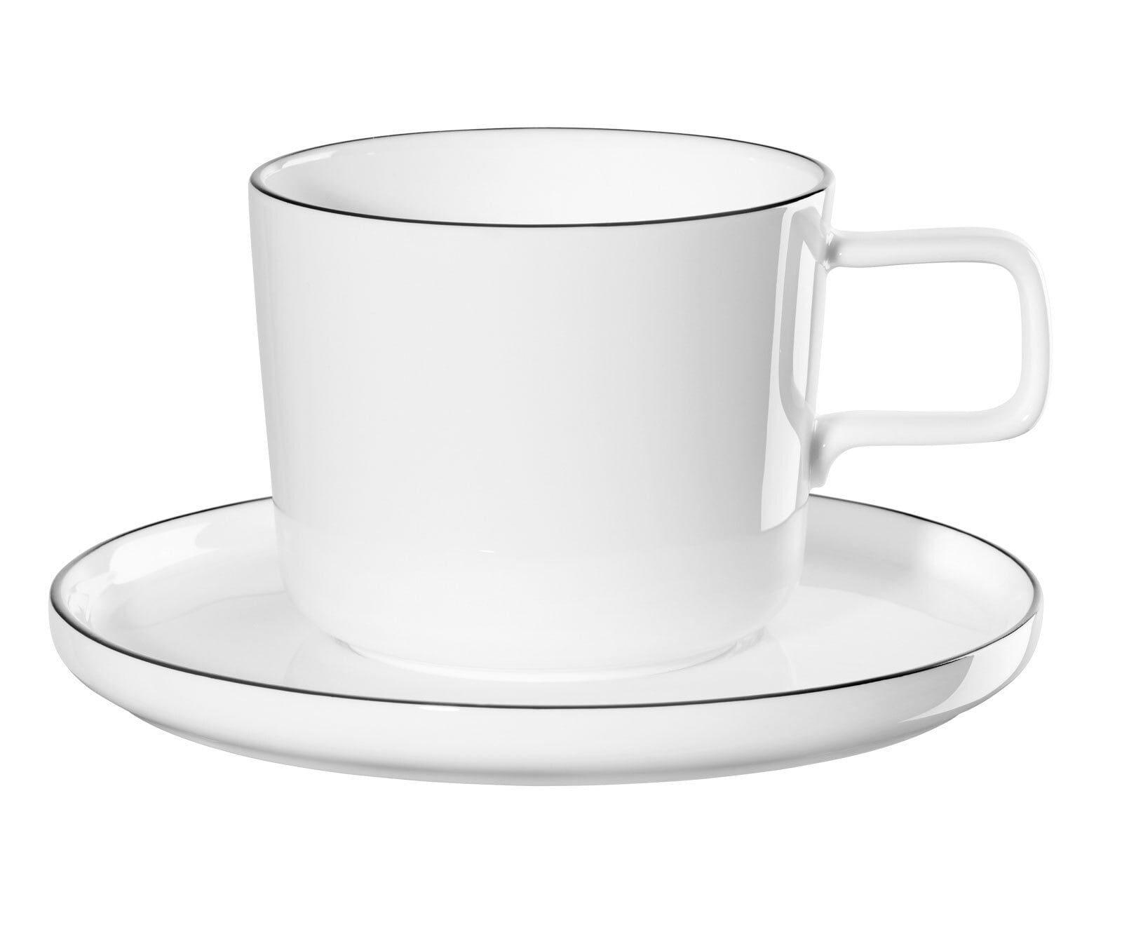 ASA Kaffeetasse OCO ligne noire 6er Setmit Untertasse Keramik