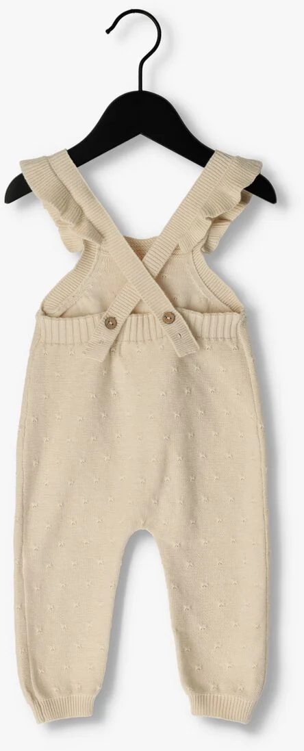 QUINCY MAE beige quincy mae  pointelle knit overalls