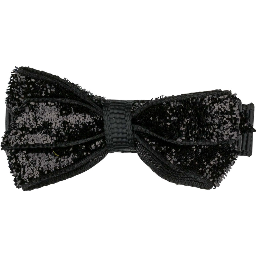 Køb Bow's by Stær Klassisk Sløjfe - Sort Glitter - 4,5 cm