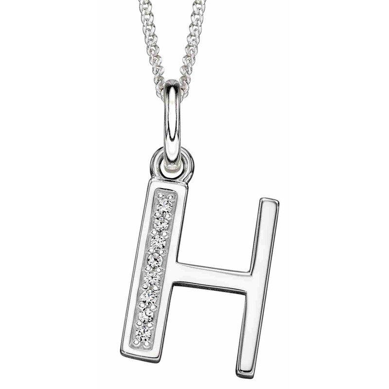 Collier lettre H en argent 925