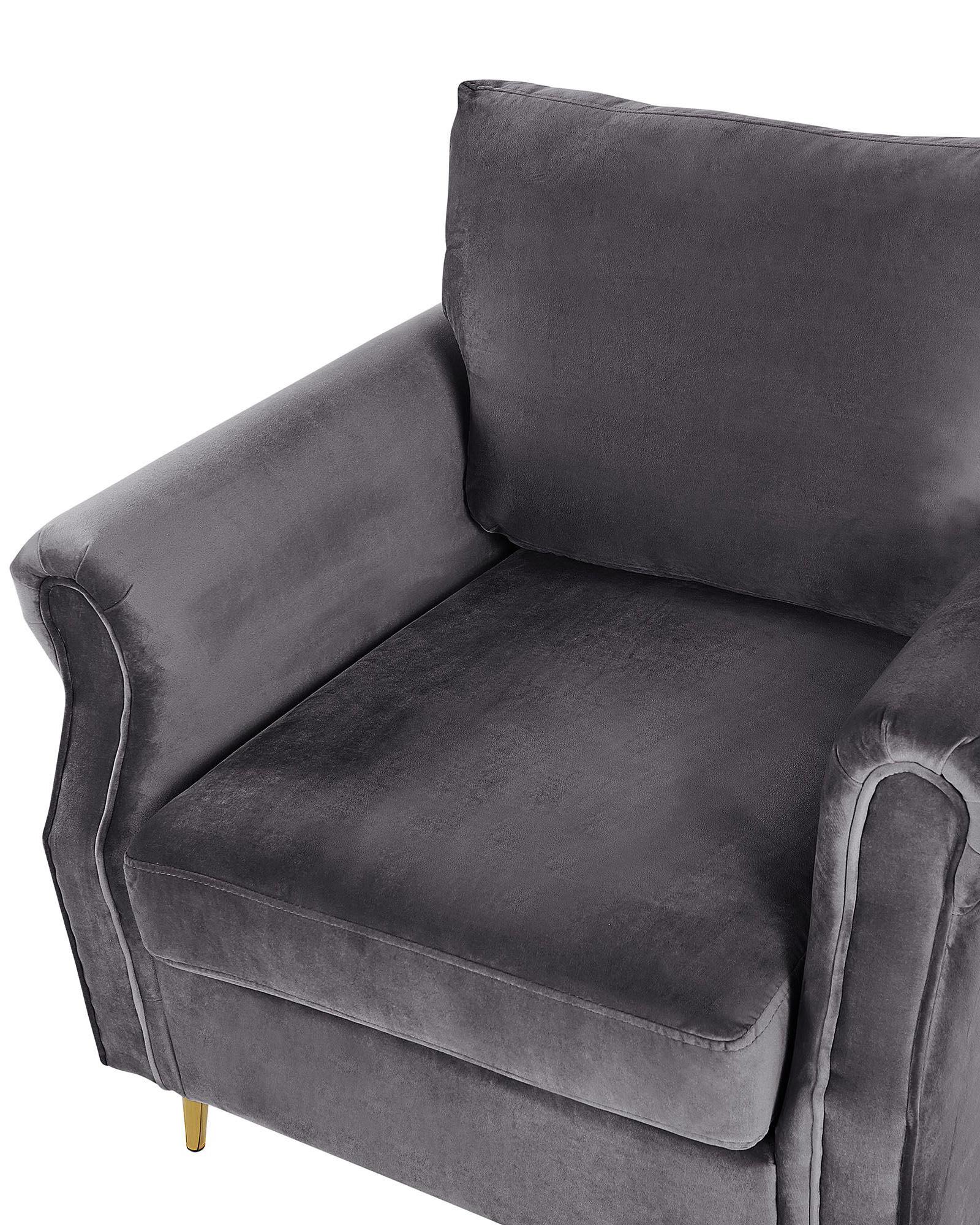Fauteuil VIETAS Fluweel Donkergrijs