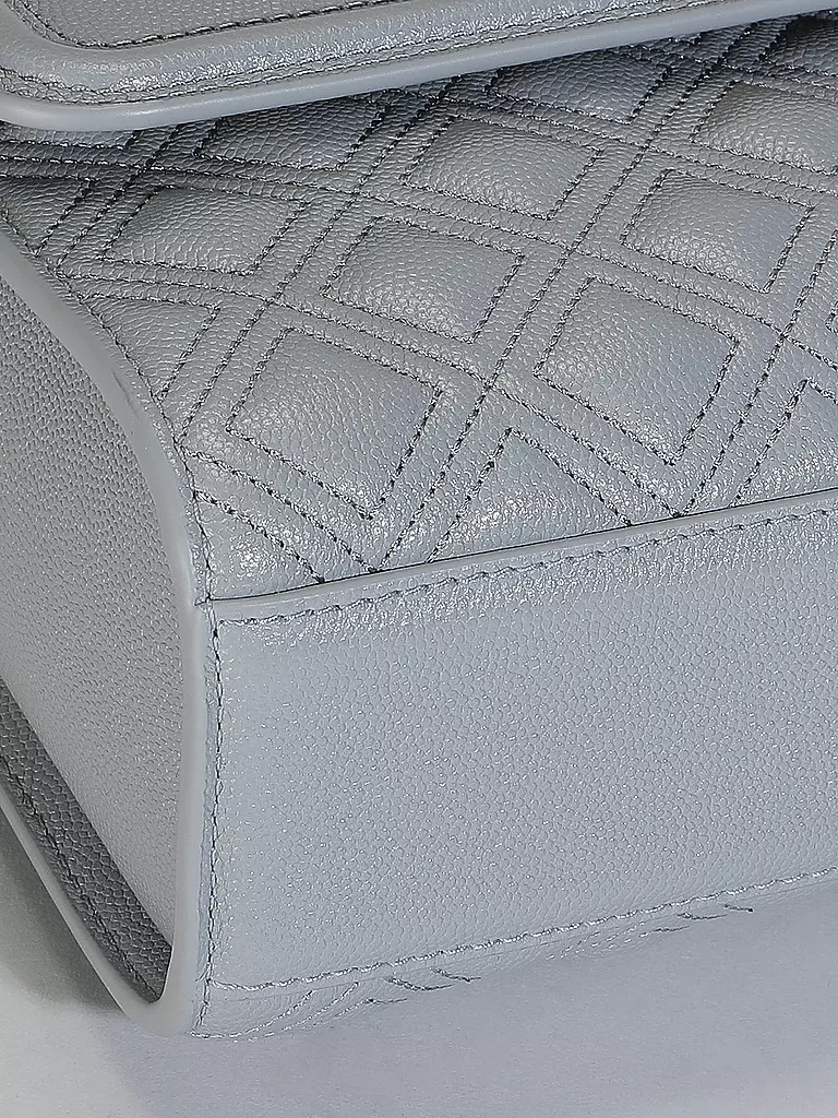 TORY BURCH Ledertasche - Umhängetasche FLEMING SOFT GRAIN  grau