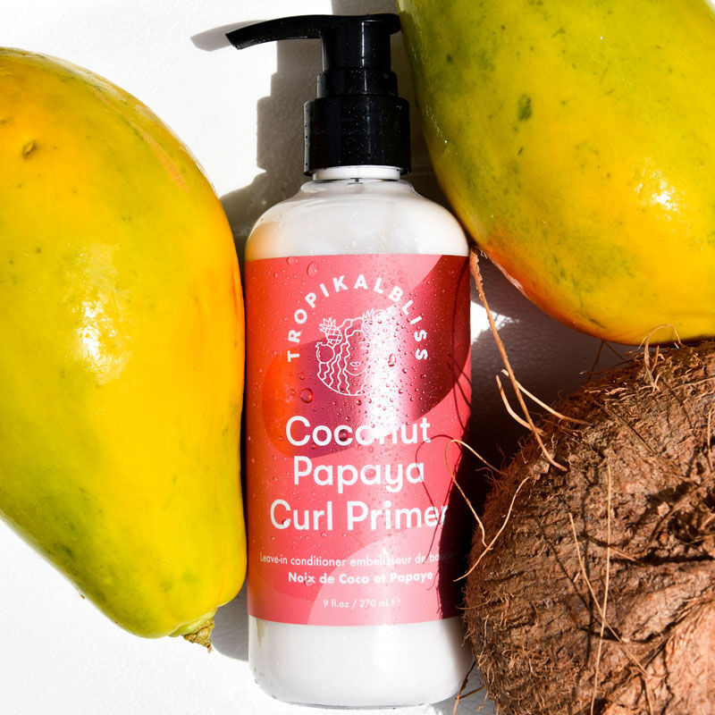 Conditionneur sans rinçage pour cheveux bouclés Coconut Papaya Curl Primer