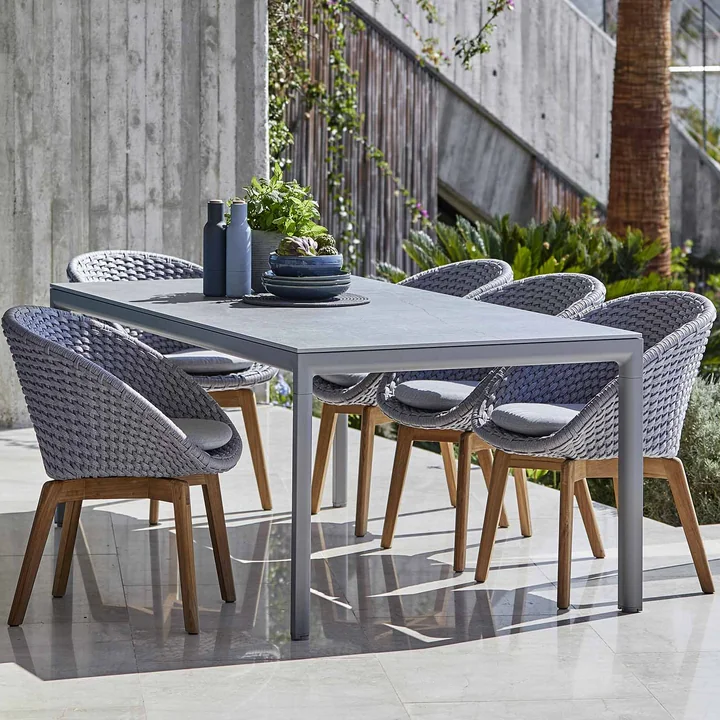 Cane-line - Peacock Sessel Outdoor, Teak / hellgrau