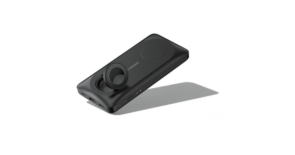 VEGERMagMulti powerbank 10.000mAh  (Zwart, MagSafe- en Qi)