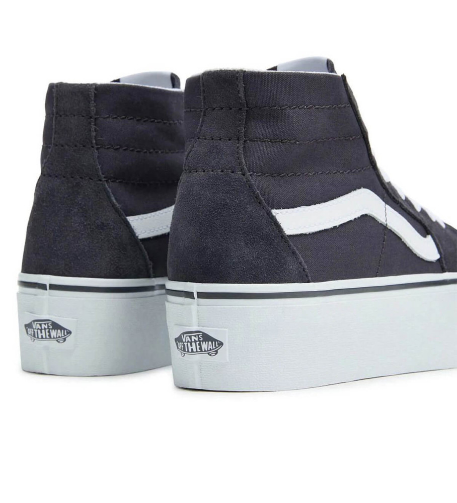 Tênis Vans de couro Ua Sk8-Hi Tapered Stackform preto