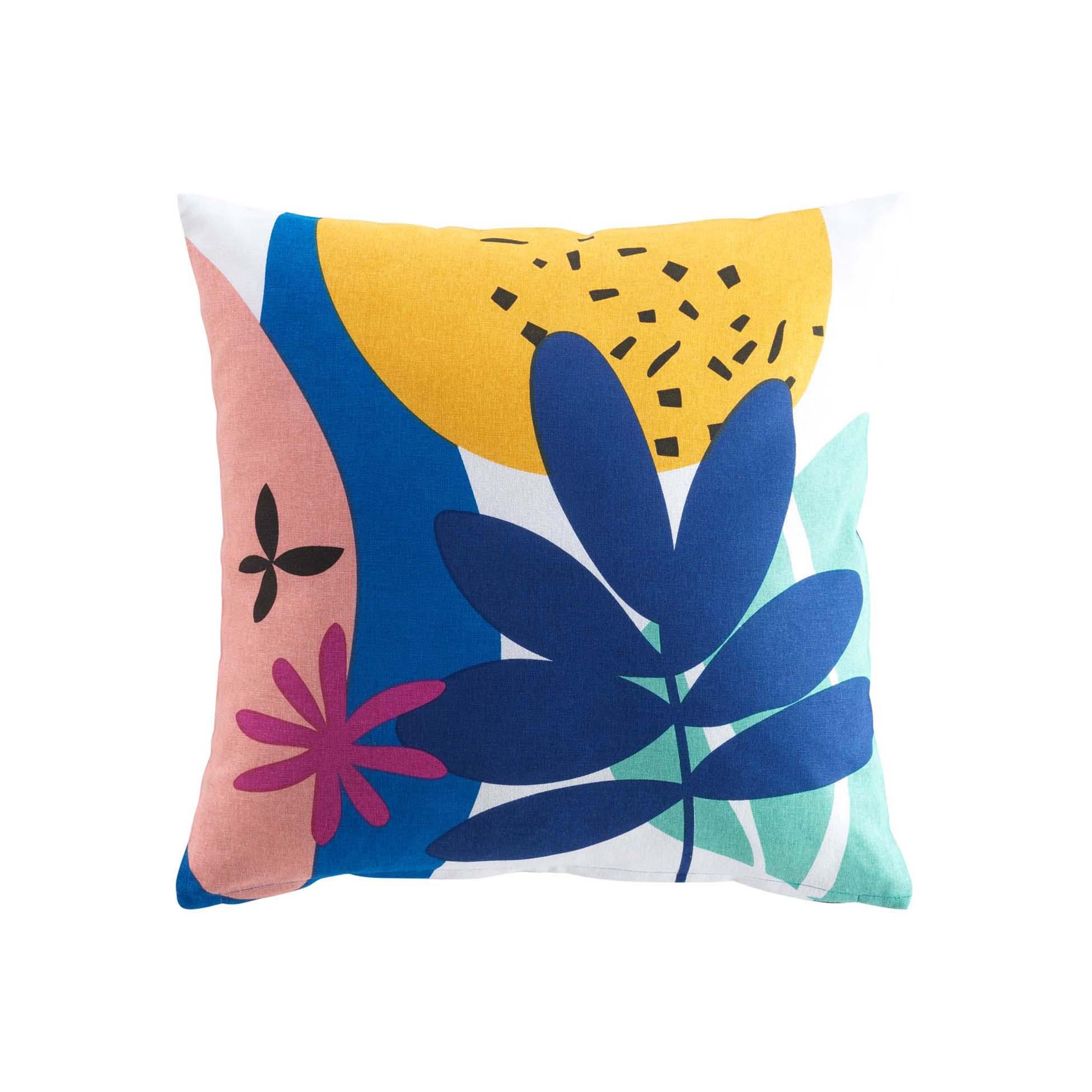 COUSSIN 45X45CM COTON IMPRIME PAPAYE
