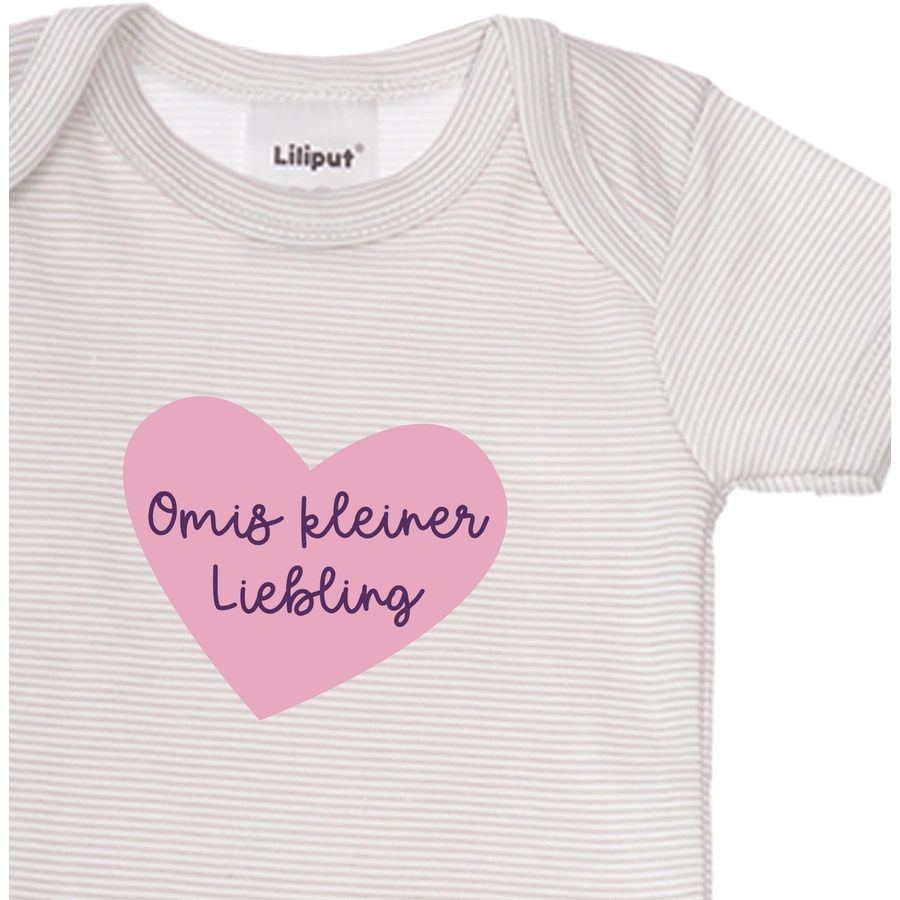 Liliput Baby-Bodies im 2er Set Opis kleiner Schatz rosa gestreift grau gestreift