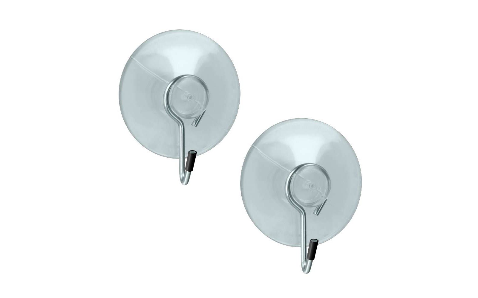 Metaltex Saughaken transparent Kunststoff 2er Set 4 cm