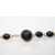 Pilgrim Damenkette :wooden beads black/matt gold 387031