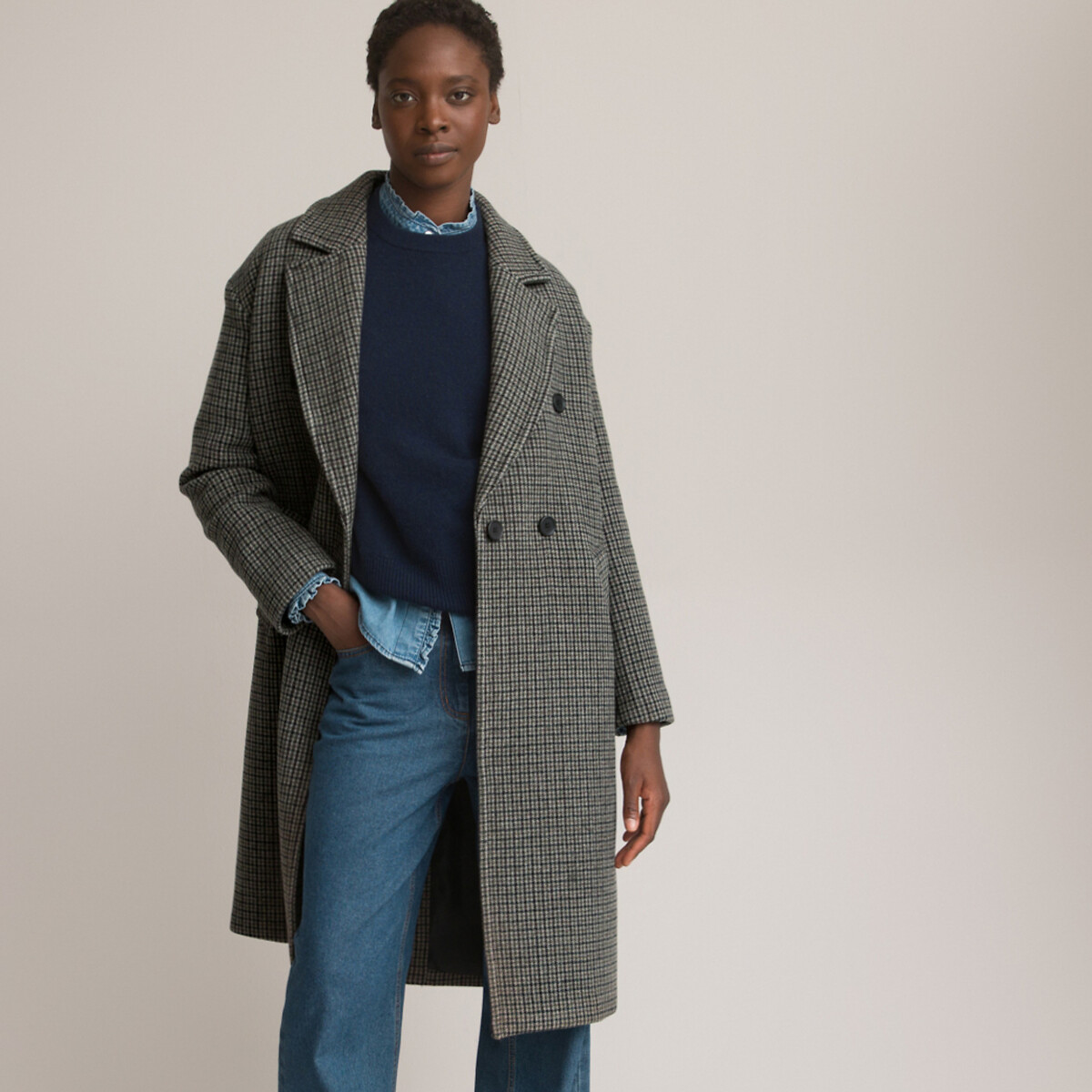 COLEÇÕES LA REDOUTE<br>Suéter de gola redonda em malha fina de cashmere