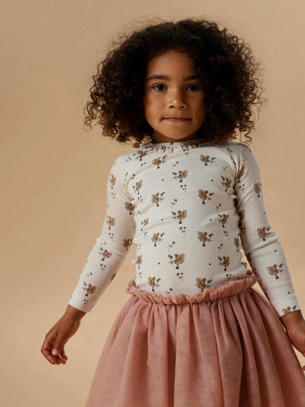 LIL' ATELIER MINI korte rok met tule lichtroze