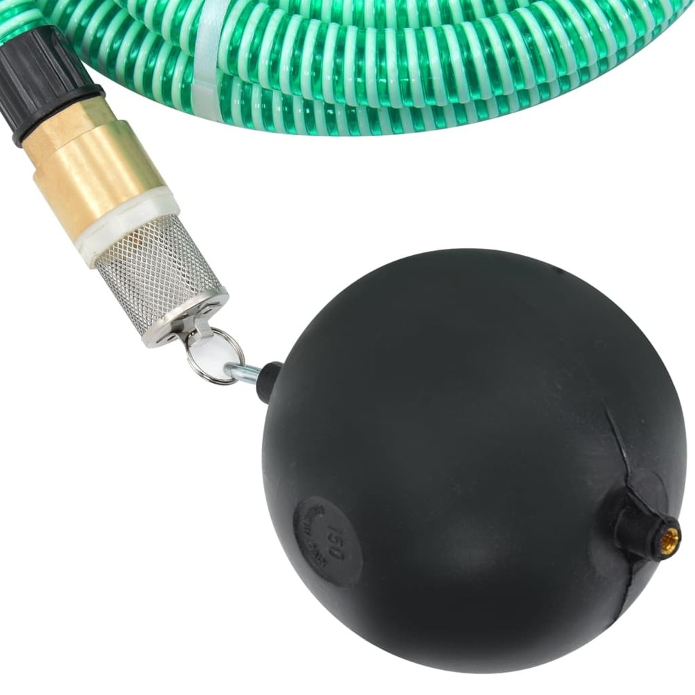 Tuyau d'aspiration avec raccords en laiton vert 1,1