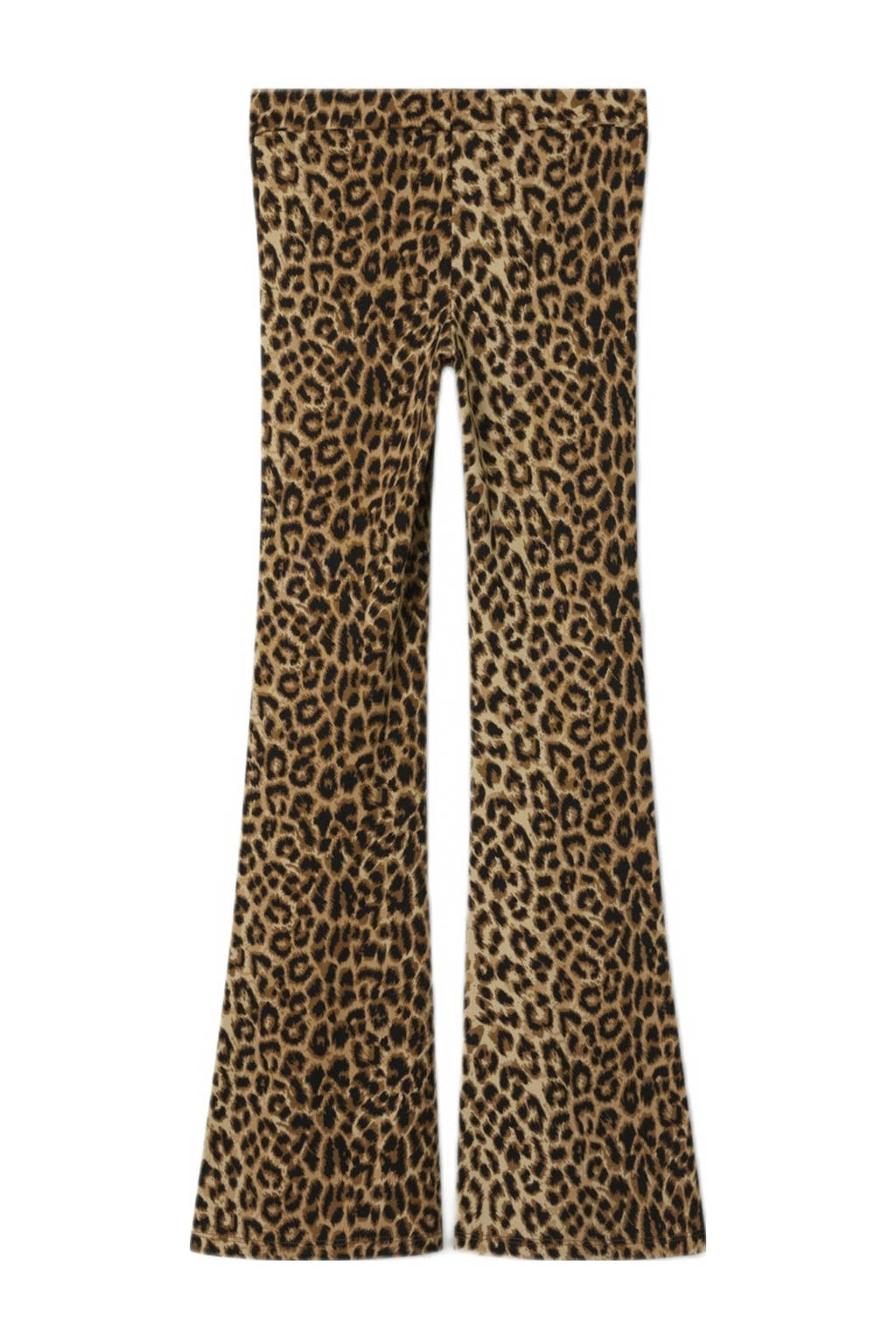 NAME IT bootcut broek NKFNUNI met panterprint bruin/zwart