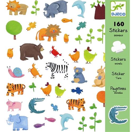 Djeco stickers dieren - 160st DJ08841