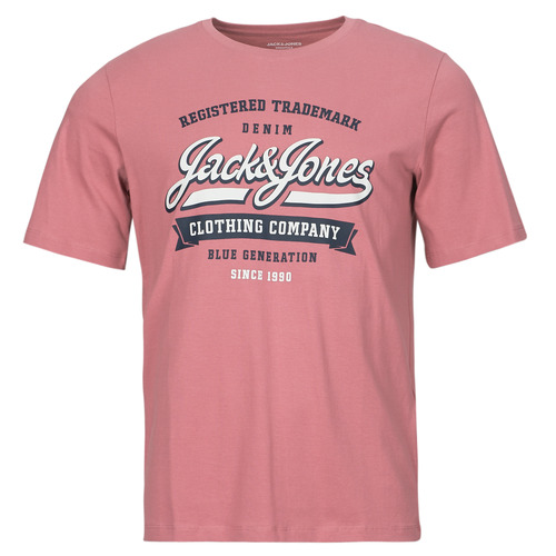 Jack & Jones - JJELOGO TEE SS O-NECK 2 COL SS24 SN - Rose