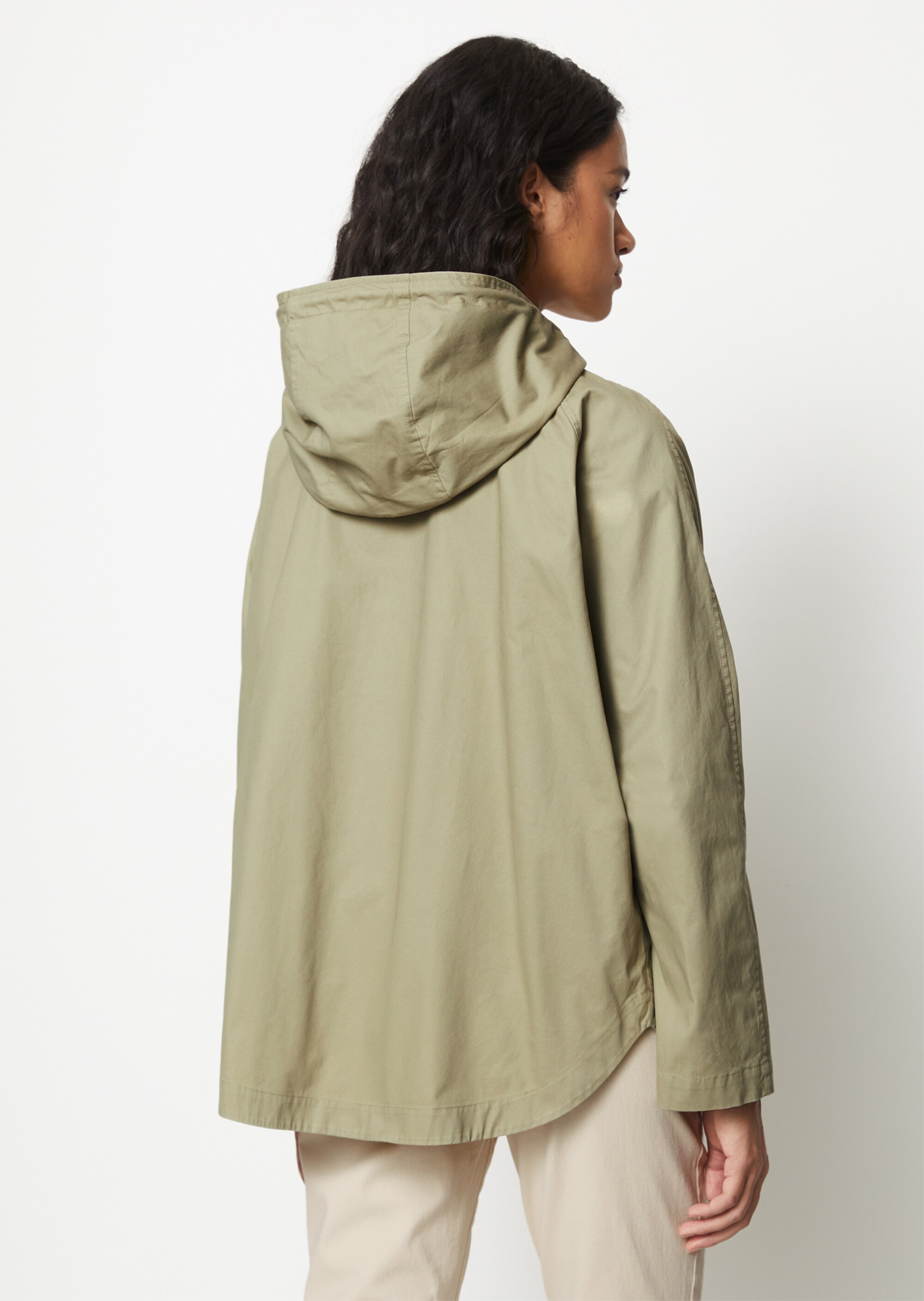 Jacke im Cape-Stil relaxedaus Organic Cotton-Twill