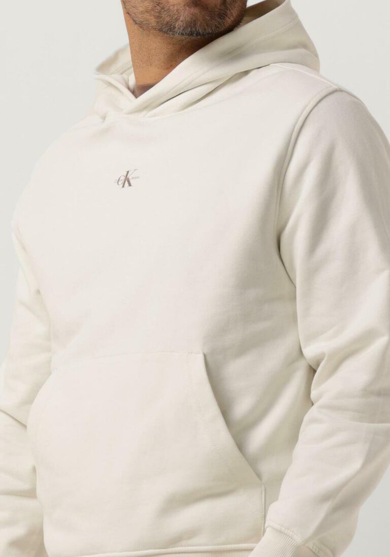 CALVIN KLEIN gebroken wit calvin klein sweater micro monologo hoodie