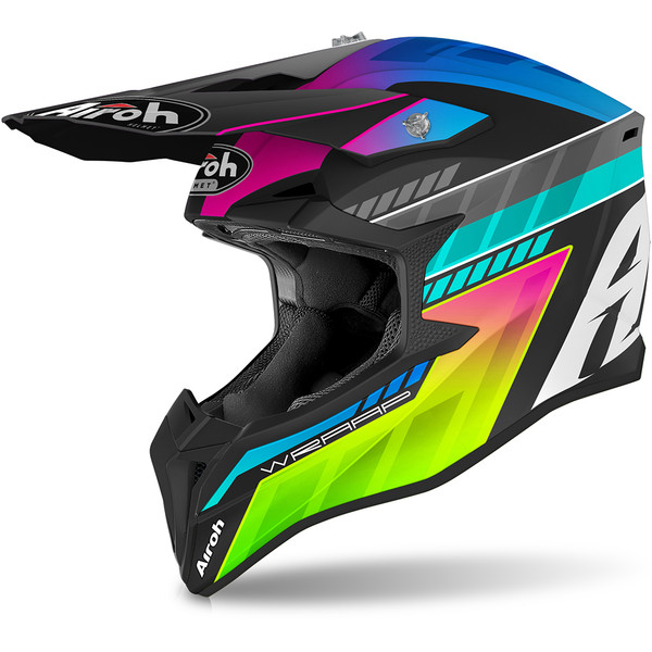 Airoh - Casque enfant Wraap Youth Prism Noir / Rose / Bleu / Vert