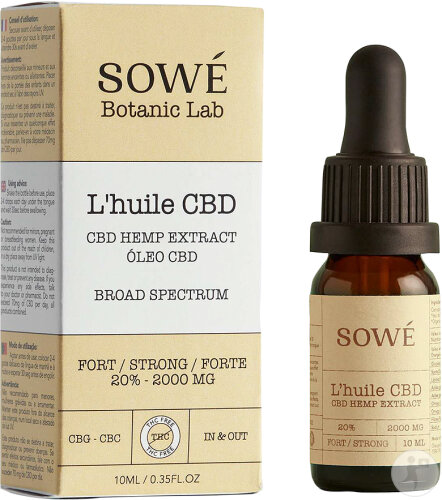 Sowé L'Huile CBD Forte 20% À Large Spectre Flacon 10ml