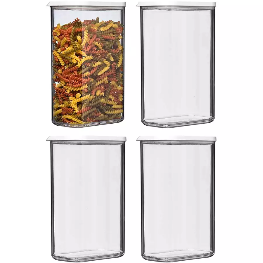 Mepal Vorratsdosen Modula 2000 ml 4er Set weiß