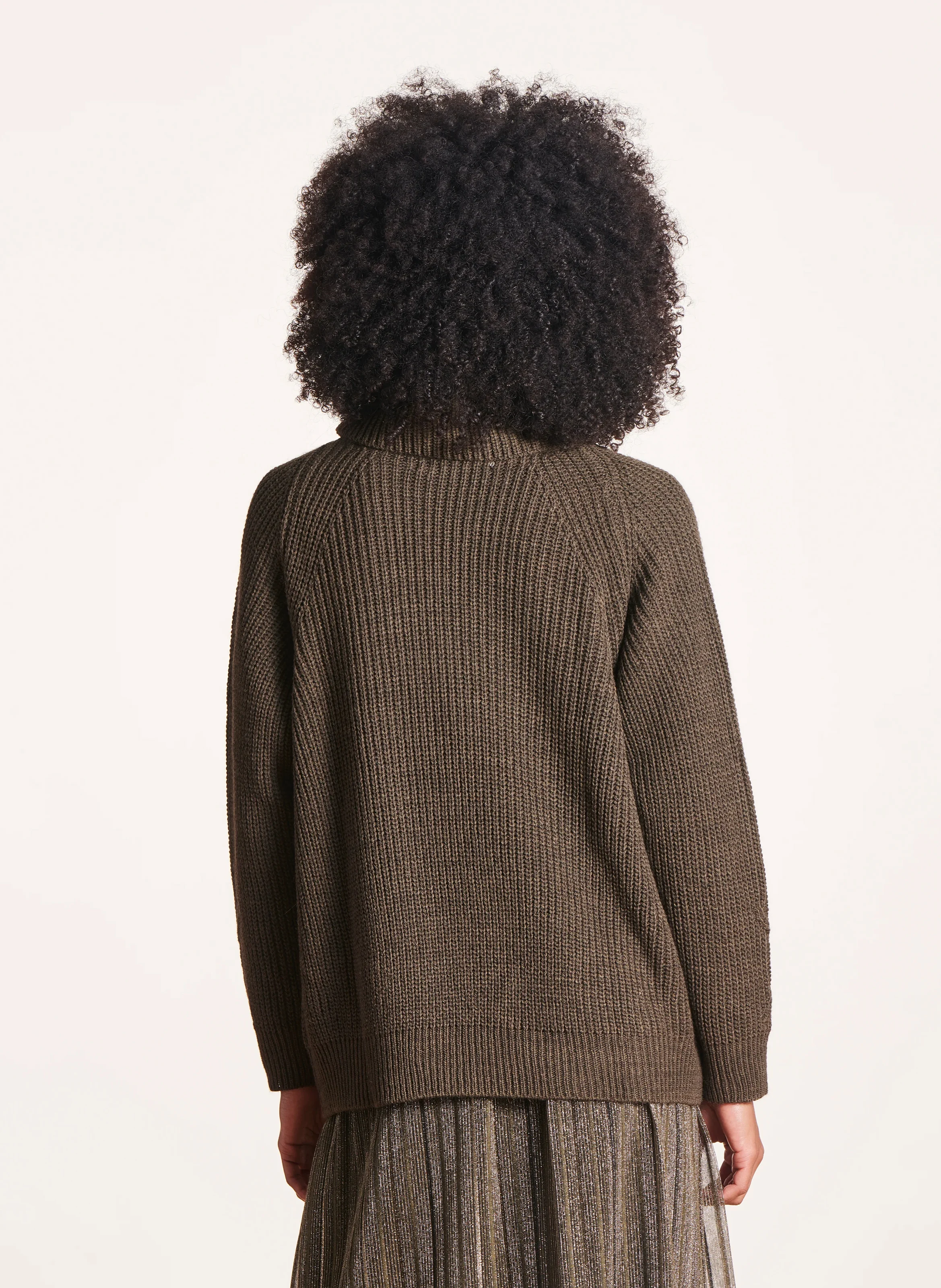 Pull droit en maille | Vert