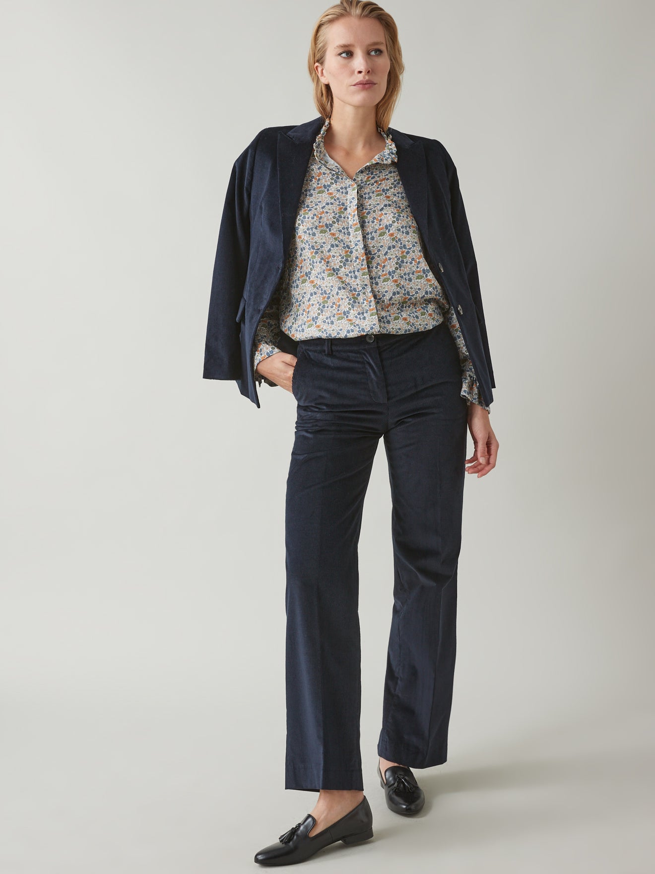 Pantalon large velours côtelé femme Chloé