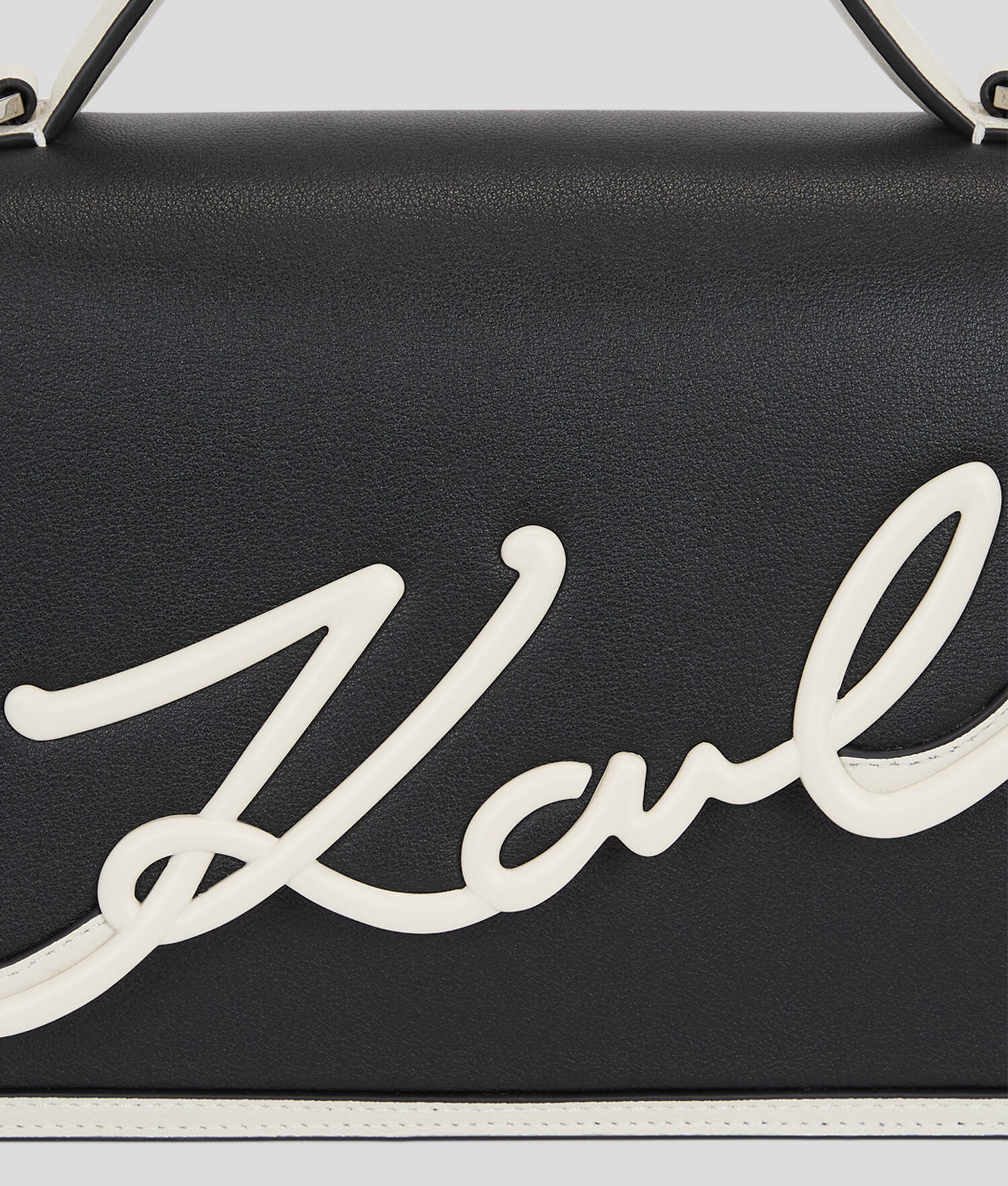 PETIT SAC BANDOULIÈRE K/SIGNATURE - Noir/Blanc