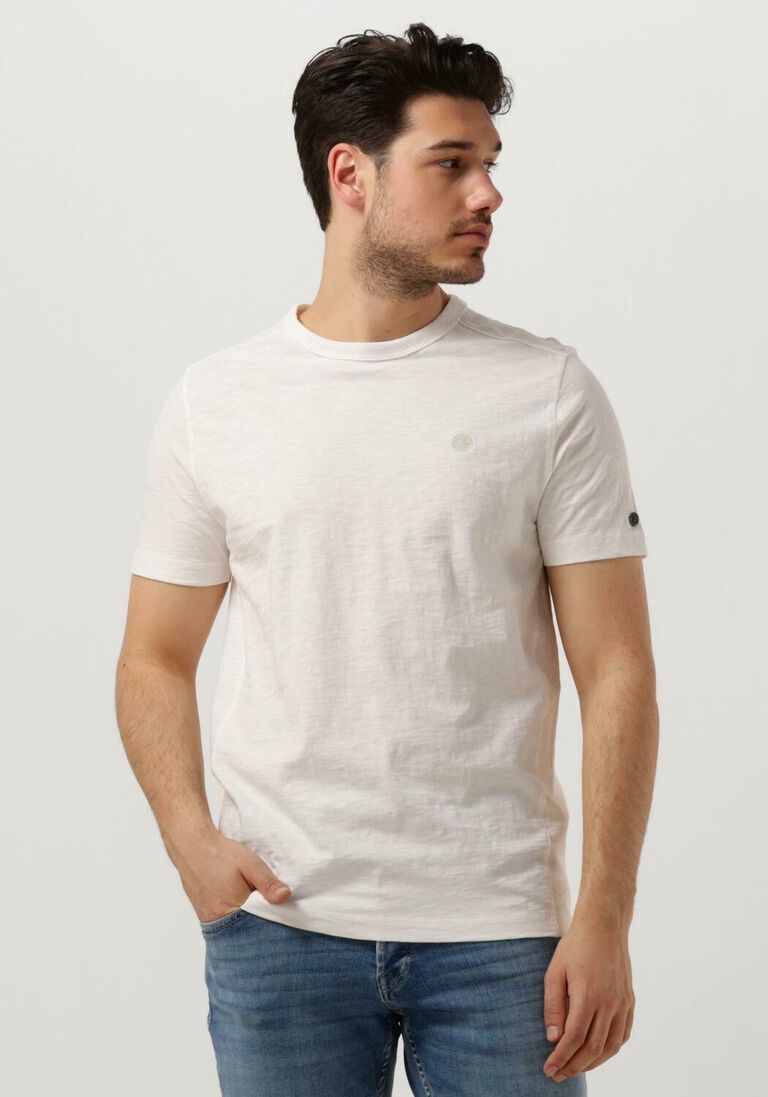 CAST IRON witte cast iron t-shirt short sleeve r-neck organic cotton slub essential